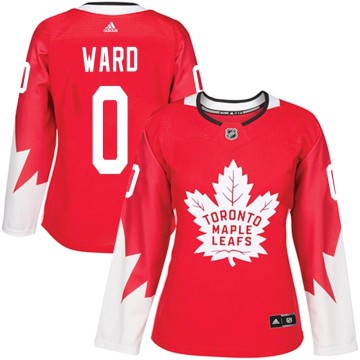 Authentic Adidas Women's Matthew Ward Toronto Maple Leafs Alternate Jersey - Red