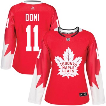 Authentic Adidas Women's Max Domi Toronto Maple Leafs Alternate Jersey - Red