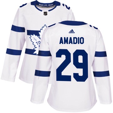 Authentic Adidas Women's Michael Amadio Toronto Maple Leafs 2018 Stadium Series Jersey - White
