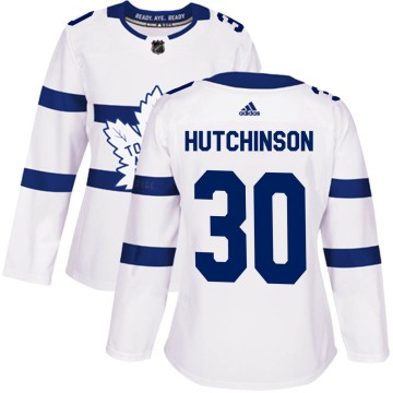 Authentic Adidas Women's Michael Hutchinson Toronto Maple Leafs 2018 Stadium Series Jersey - White