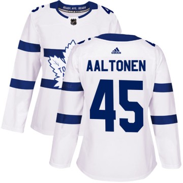 Authentic Adidas Women's Miro Aaltonen Toronto Maple Leafs 2018 Stadium Series Jersey - White