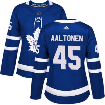 Authentic Adidas Women's Miro Aaltonen Toronto Maple Leafs Home Jersey - Blue