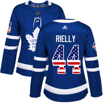 Authentic Adidas Women's Morgan Rielly Toronto Maple Leafs USA Flag Fashion Jersey - Royal Blue