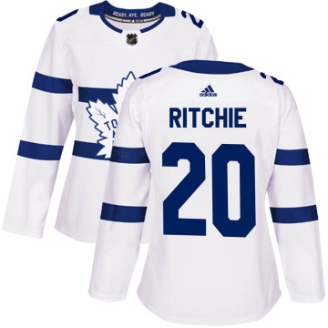 Authentic Adidas Women's Nick Ritchie Toronto Maple Leafs 2018 Stadium Series Jersey - White