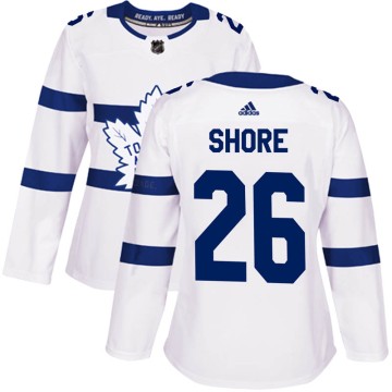 Authentic Adidas Women's Nick Shore Toronto Maple Leafs 2018 Stadium Series Jersey - White