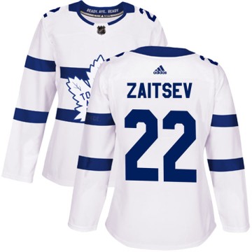 Authentic Adidas Women's Nikita Zaitsev Toronto Maple Leafs 2018 Stadium Series Jersey - White