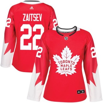 Authentic Adidas Women's Nikita Zaitsev Toronto Maple Leafs Alternate Jersey - Red