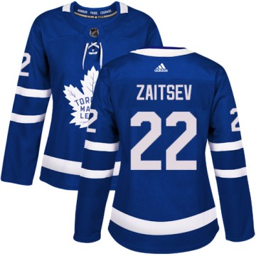 Authentic Adidas Women's Nikita Zaitsev Toronto Maple Leafs Home Jersey - Royal Blue