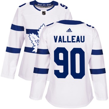 Authentic Adidas Women's Nolan Valleau Toronto Maple Leafs 2018 Stadium Series Jersey - White