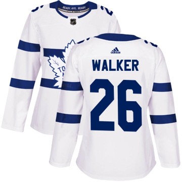 Authentic Adidas Women's Nolan Walker Toronto Maple Leafs 2018 Stadium Series Jersey - White