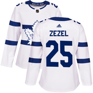 Authentic Adidas Women's Peter Zezel Toronto Maple Leafs 2018 Stadium Series Jersey - White