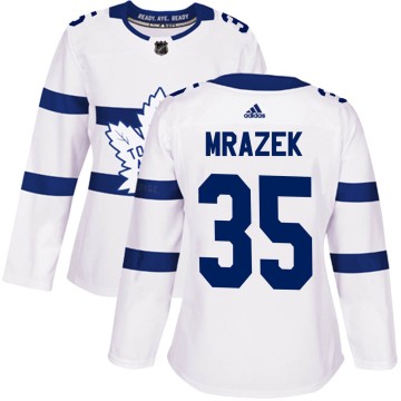 Authentic Adidas Women's Petr Mrazek Toronto Maple Leafs 2018 Stadium Series Jersey - White