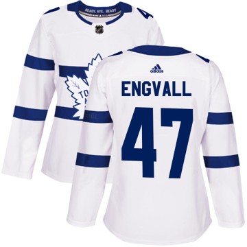 Authentic Adidas Women's Pierre Engvall Toronto Maple Leafs 2018 Stadium Series Jersey - White