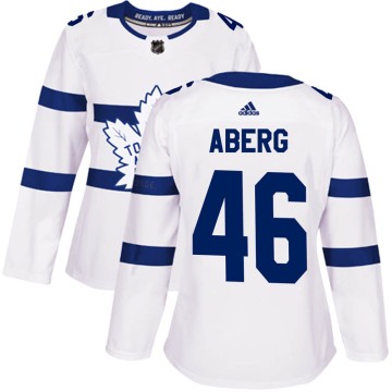 Authentic Adidas Women's Pontus Aberg Toronto Maple Leafs 2018 Stadium Series Jersey - White