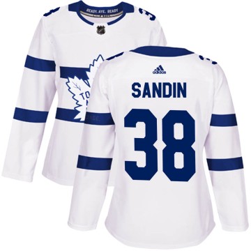 Authentic Adidas Women's Rasmus Sandin Toronto Maple Leafs 2018 Stadium Series Jersey - White