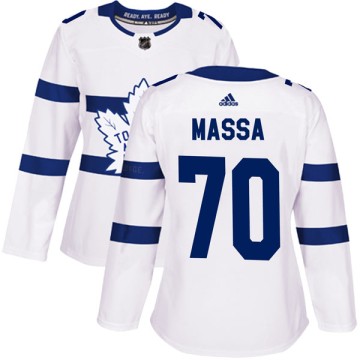 Authentic Adidas Women's Ryan Massa Toronto Maple Leafs 2018 Stadium Series Jersey - White