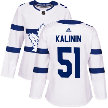 Authentic Adidas Women's Sergey Kalinin Toronto Maple Leafs 2018 Stadium Series Jersey - White