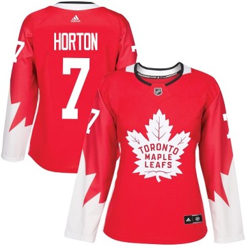 Authentic Adidas Women's Tim Horton Toronto Maple Leafs Alternate Jersey - Red