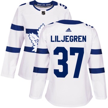 Authentic Adidas Women's Timothy Liljegren Toronto Maple Leafs 2018 Stadium Series Jersey - White