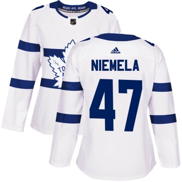 Authentic Adidas Women's Topi Niemela Toronto Maple Leafs 2018 Stadium Series Jersey - White
