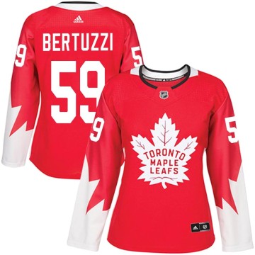 Authentic Adidas Women's Tyler Bertuzzi Toronto Maple Leafs Alternate Jersey - Red