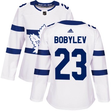 Authentic Adidas Women's Vladimir Bobylev Toronto Maple Leafs 2018 Stadium Series Jersey - White
