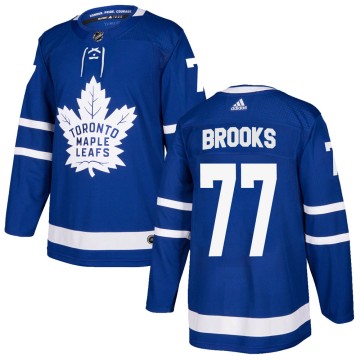 Authentic Adidas Youth Adam Brooks Toronto Maple Leafs Home Jersey - Blue