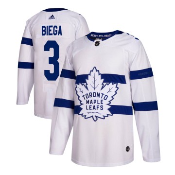 Authentic Adidas Youth Alex Biega Toronto Maple Leafs 2018 Stadium Series Jersey - White