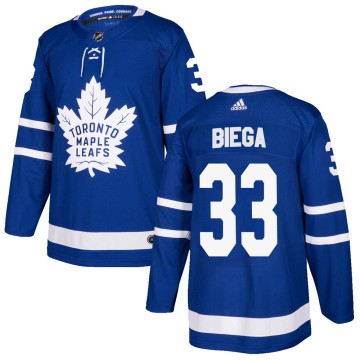 Authentic Adidas Youth Alex Biega Toronto Maple Leafs Home Jersey - Blue