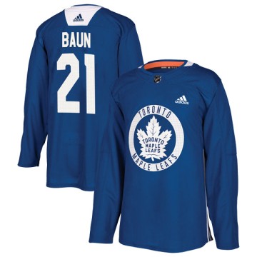 Authentic Adidas Youth Bobby Baun Toronto Maple Leafs Practice Jersey - Royal