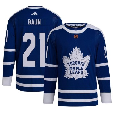 Authentic Adidas Youth Bobby Baun Toronto Maple Leafs Reverse Retro 2.0 Jersey - Royal