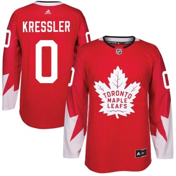 Authentic Adidas Youth Braeden Kressler Toronto Maple Leafs Alternate Jersey - Red