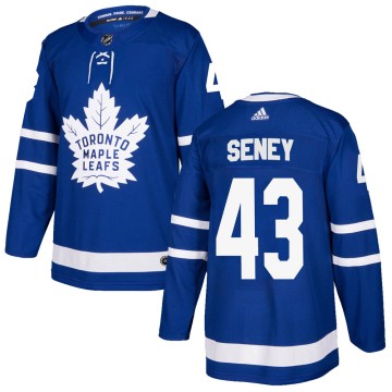 Authentic Adidas Youth Brett Seney Toronto Maple Leafs Home Jersey - Blue