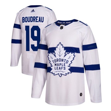 Authentic Adidas Youth Bruce Boudreau Toronto Maple Leafs 2018 Stadium Series Jersey - White