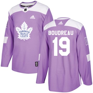Authentic Adidas Youth Bruce Boudreau Toronto Maple Leafs Fights Cancer Practice Jersey - Purple