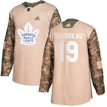 Authentic Adidas Youth Bruce Boudreau Toronto Maple Leafs Veterans Day Practice Jersey - Camo