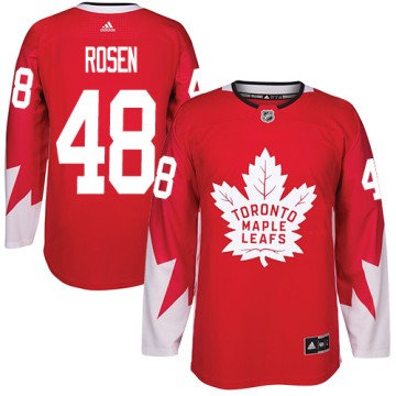 Authentic Adidas Youth Calle Rosen Toronto Maple Leafs Alternate Jersey - Red