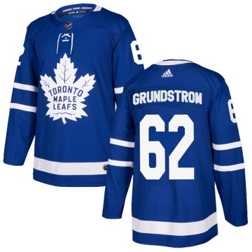 Authentic Adidas Youth Carl Grundstrom Toronto Maple Leafs Home Jersey - Blue