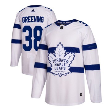 Authentic Adidas Youth Colin Greening Toronto Maple Leafs 2018 Stadium Series Jersey - White