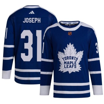 Authentic Adidas Youth Curtis Joseph Toronto Maple Leafs Reverse Retro 2.0 Jersey - Royal