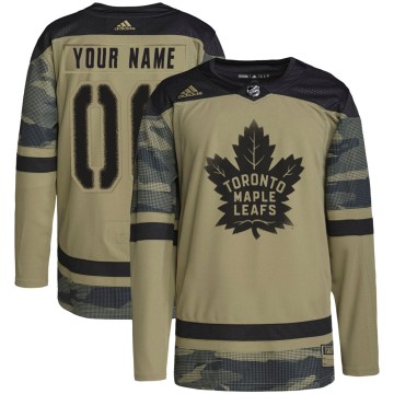 Authentic Adidas Youth Custom Toronto Maple Leafs Custom Military Appreciation Practice Jersey - Camo