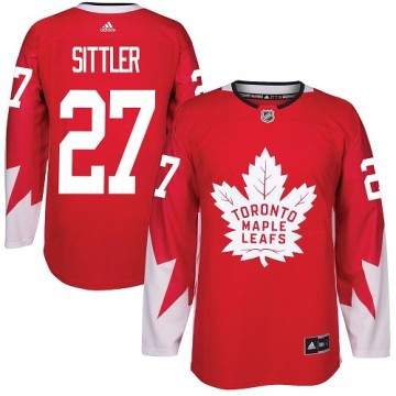 Authentic Adidas Youth Darryl Sittler Toronto Maple Leafs Alternate Jersey - Red
