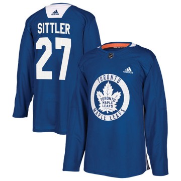 Authentic Adidas Youth Darryl Sittler Toronto Maple Leafs Practice Jersey - Royal
