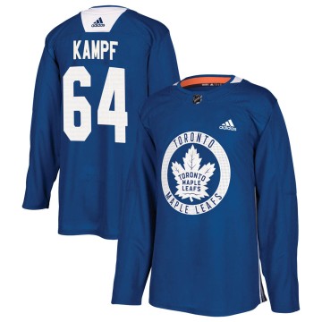 Authentic Adidas Youth David Kampf Toronto Maple Leafs Practice Jersey - Royal