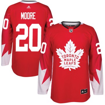 Authentic Adidas Youth Dominic Moore Toronto Maple Leafs Alternate Jersey - Red