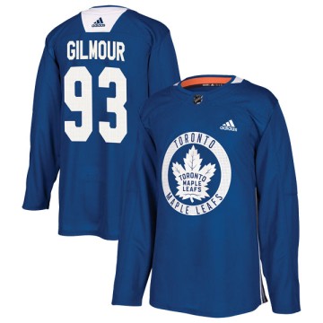 Authentic Adidas Youth Doug Gilmour Toronto Maple Leafs Practice Jersey - Royal