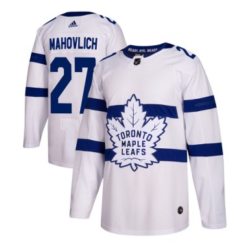 Authentic Adidas Youth Frank Mahovlich Toronto Maple Leafs 2018 Stadium Series Jersey - White