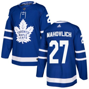 Authentic Adidas Youth Frank Mahovlich Toronto Maple Leafs Home Jersey - Blue