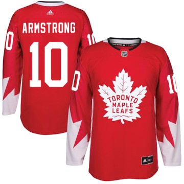 Authentic Adidas Youth George Armstrong Toronto Maple Leafs Alternate Jersey - Red