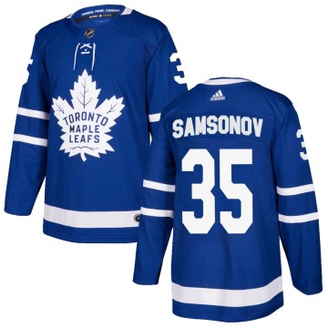 Authentic Adidas Youth Ilya Samsonov Toronto Maple Leafs Home Jersey - Blue
